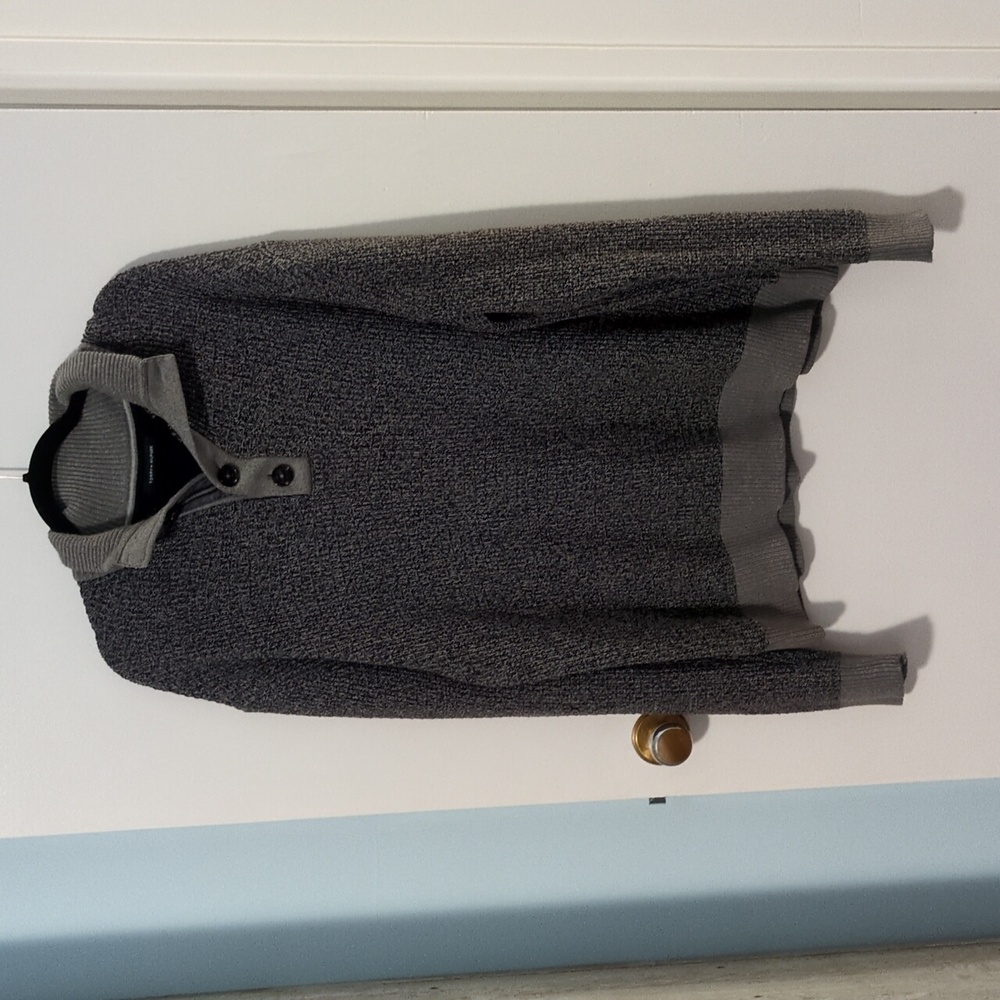 Gray Button-Up Sweater